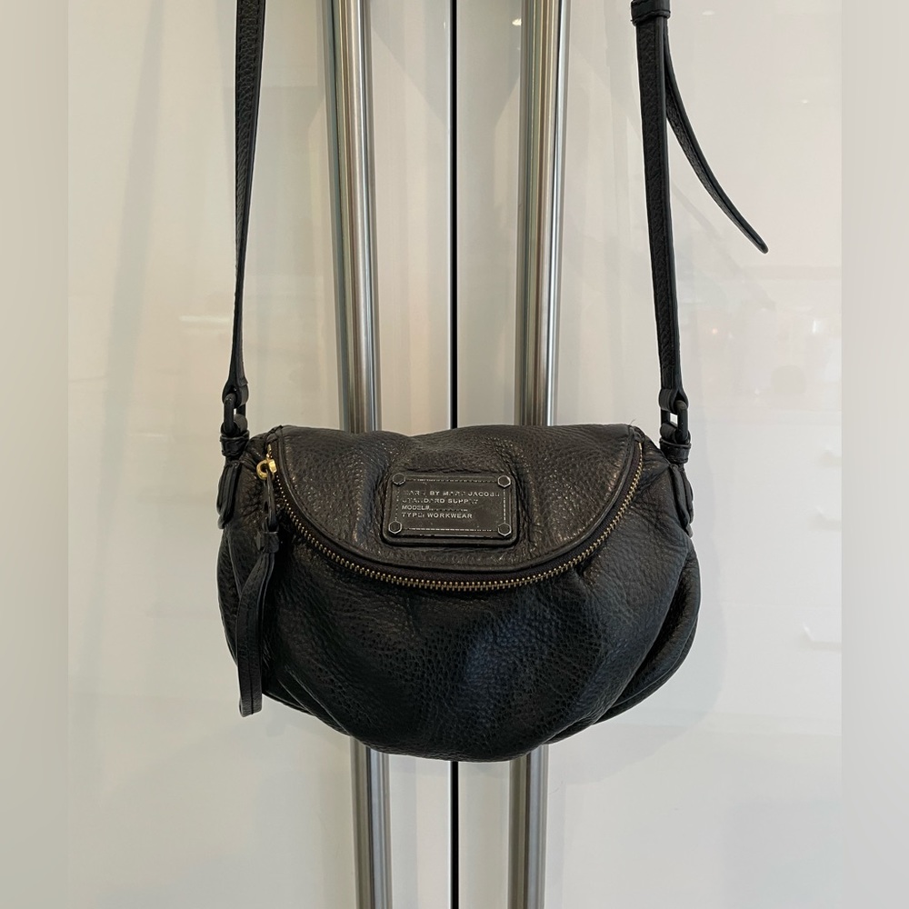 Matte Black Leather Marc by Marc Jacobs Natasha bag